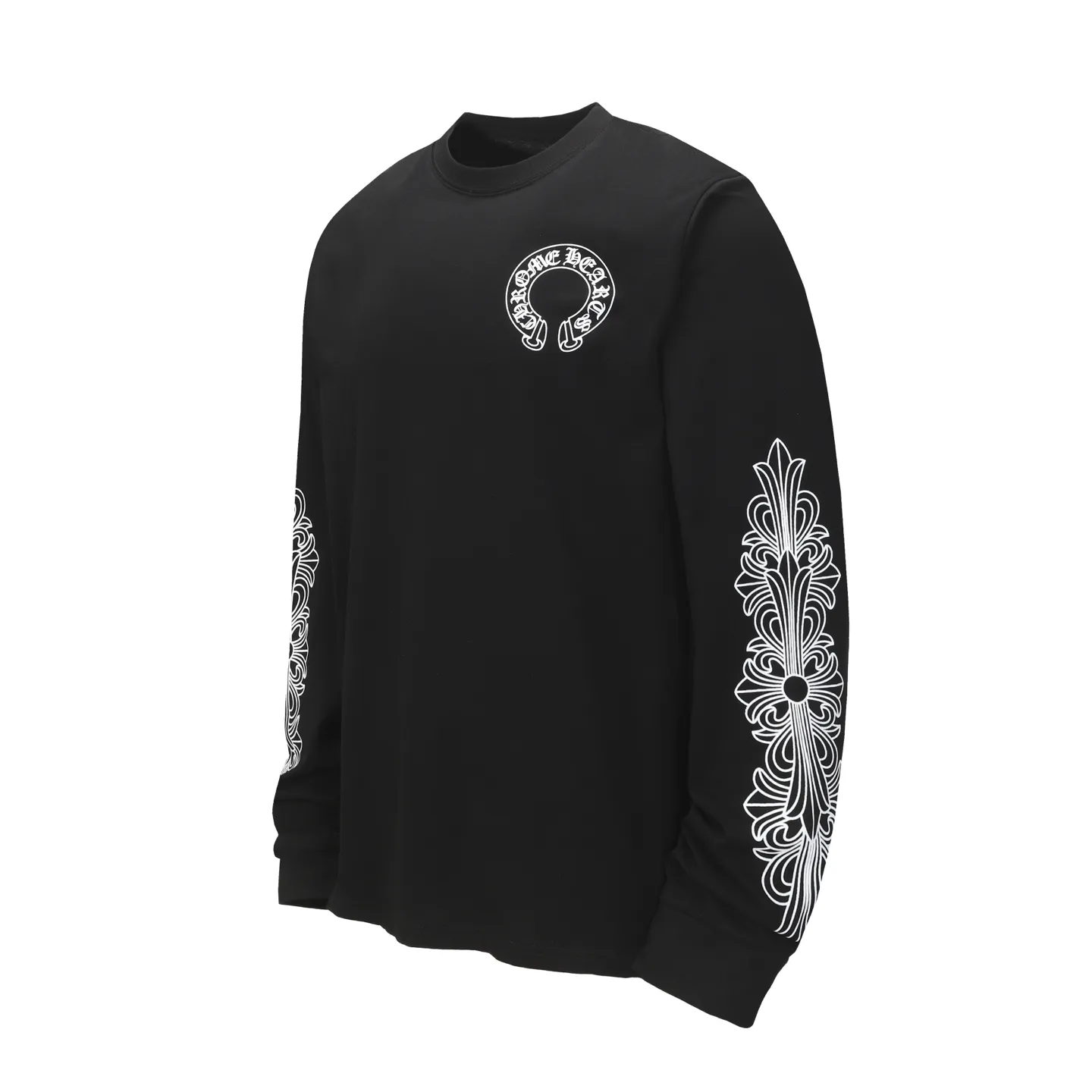 P150 -Chrome Hearts/Chrome Hearts 23ss scroll simple Sanskrit letters popular long-sleeved T-shirt -High weight, high density and high quality. The wool is soft, delicate and skin-friendly. It feels soft and silky. It has excellent warmth and skin-friendly properties.